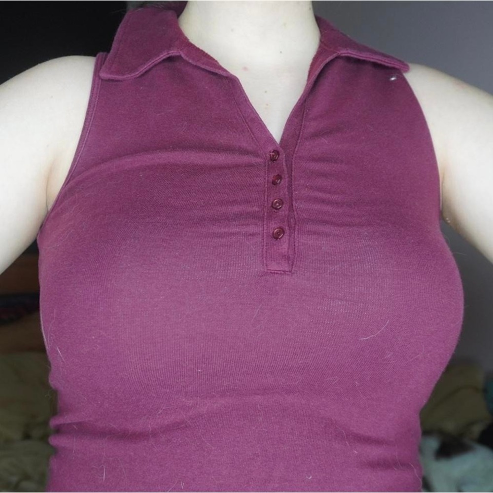 One step up early 2000s maroon tank top size medium